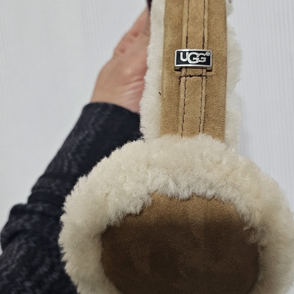 UGG Tan and Cream Shearling Earmuffs - Picture 2 of 5
